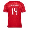 Herren Fußballbekleidung Dänemark Mikkel Damsgaard #14 Heimtrikot EM 2024 Kurzarm